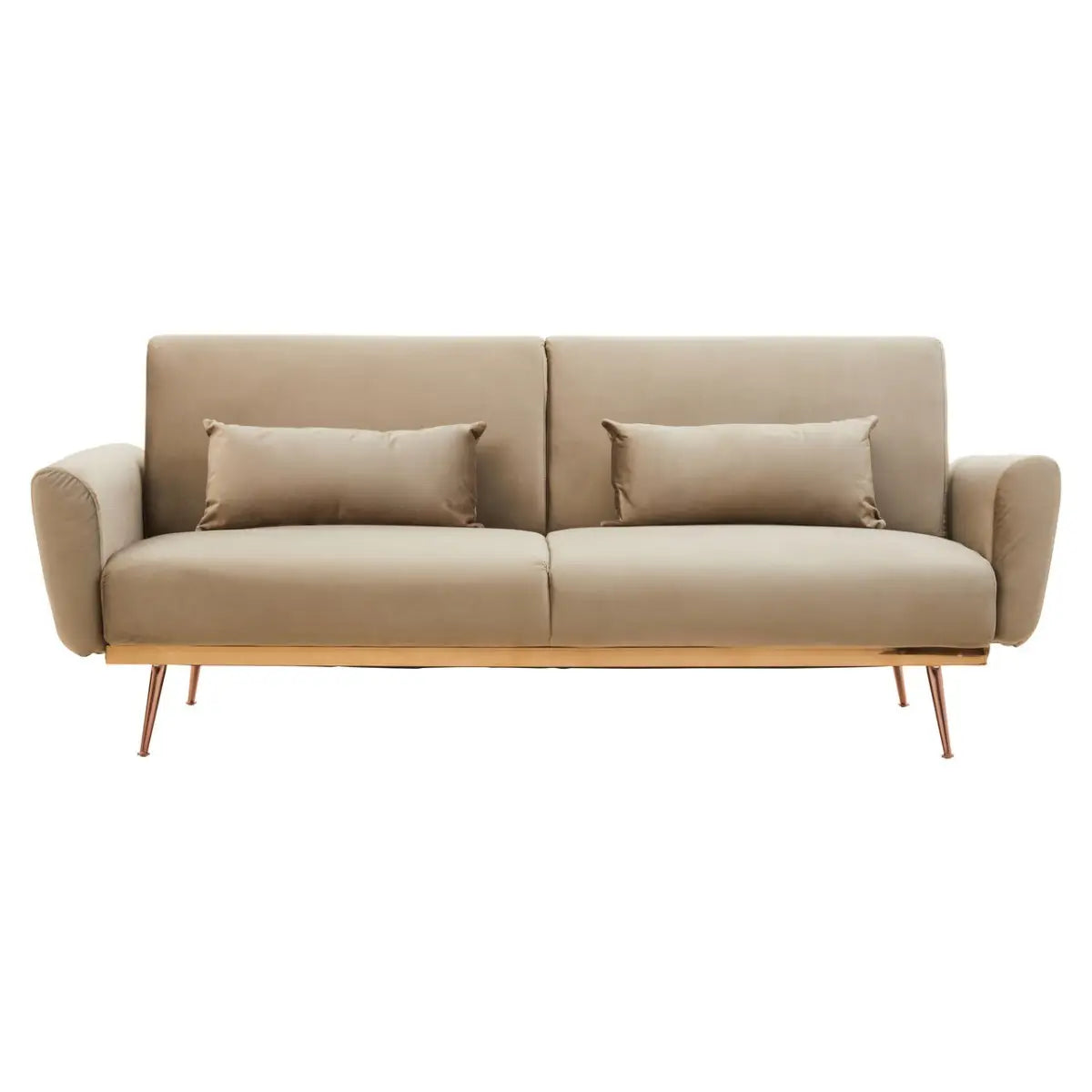 Broadway Velvet Sofa Bed - Elegant Mink