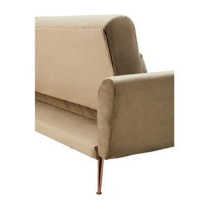 Broadway Velvet Sofa Bed - Elegant Mink