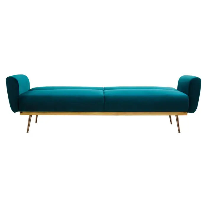 Broadway Velvet Sofa Bed - Verdant Green