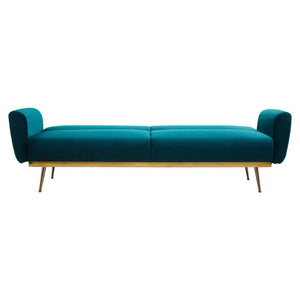 Broadway Velvet Sofa Bed - Verdant Green