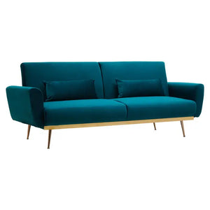 Broadway Velvet Sofa Bed - Verdant Green