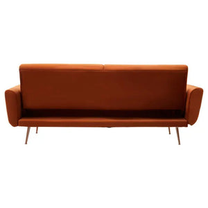 Broadway Velvet Sofa Bed - Burnt Orange