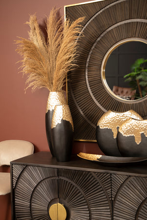 Aurum Small Black and Gold Vase