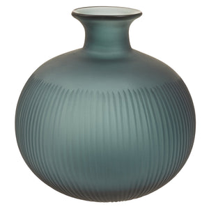 Noora Blue Glass Bottle Vase