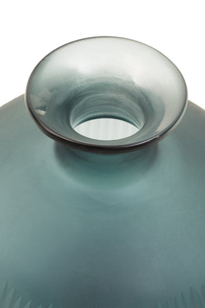 Noora Blue Glass Bottle Vase