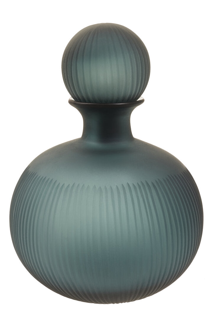 Noora Blue Glass Bottle Vase