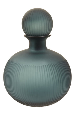Noora Blue Glass Bottle Vase