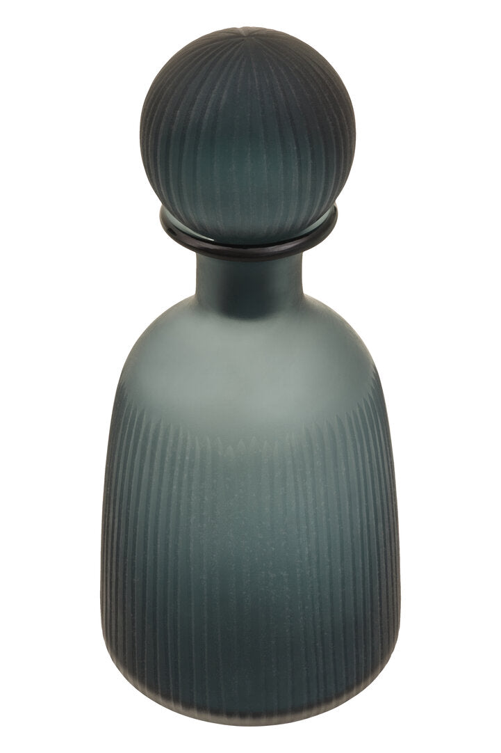 Noora Blue Glass Bottle Vase