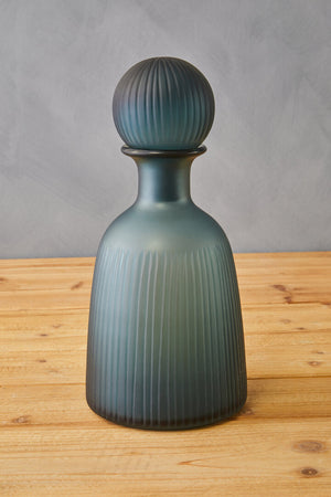 Noora Blue Glass Bottle Vase