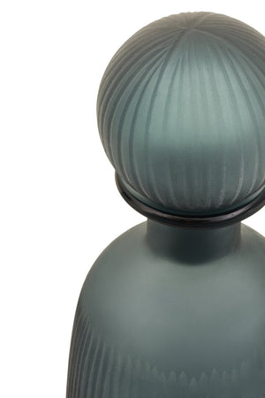 Noora Blue Glass Bottle Vase