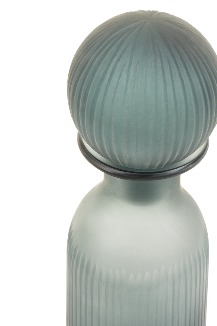 Noora Blue Glass Bottle Vase