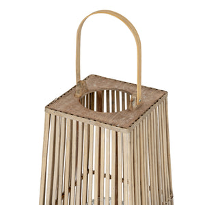 Silo Wicker Lantern With Glass Holder