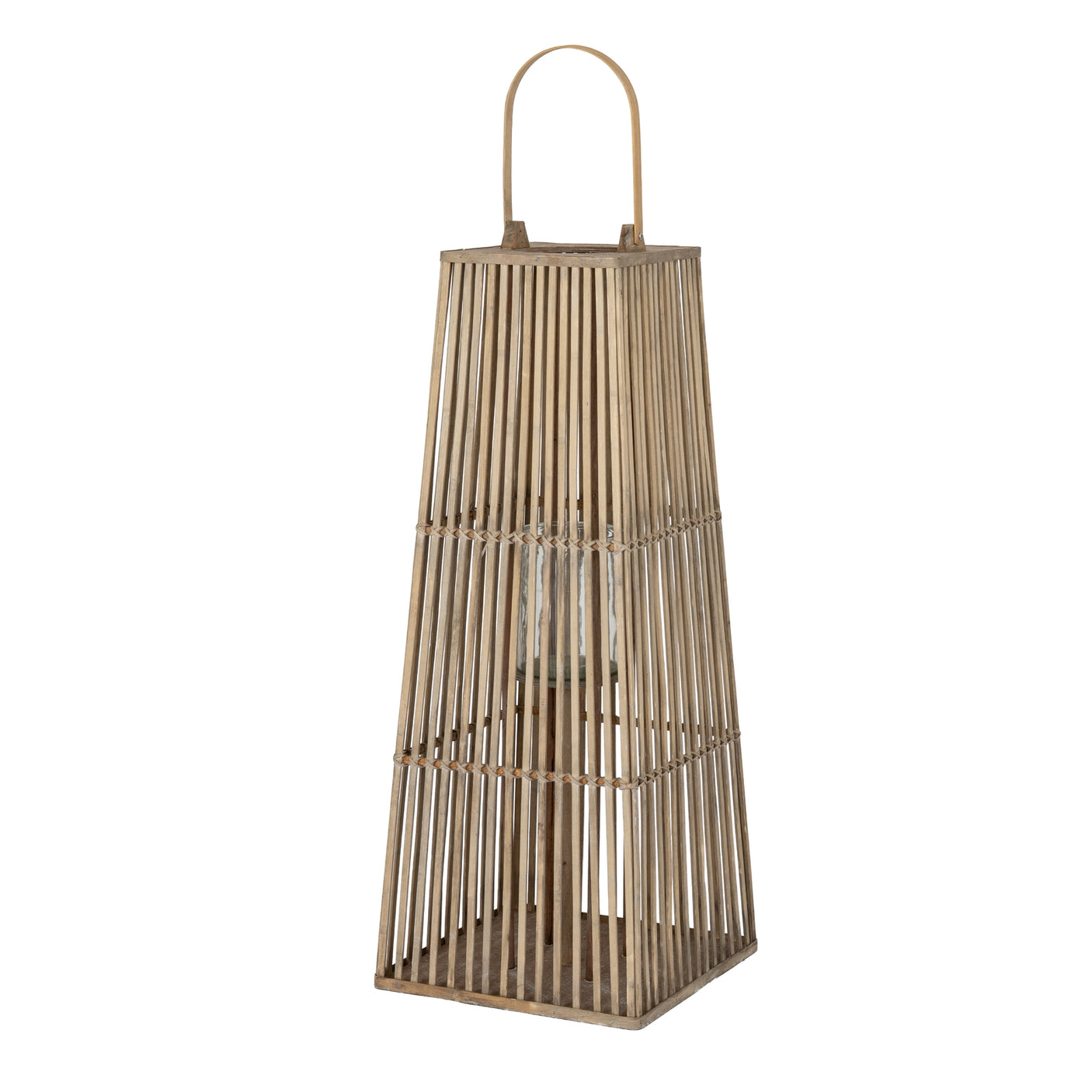Silo Wicker Lantern With Glass Holder
