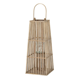 Silo Wicker Lantern With Glass Holder