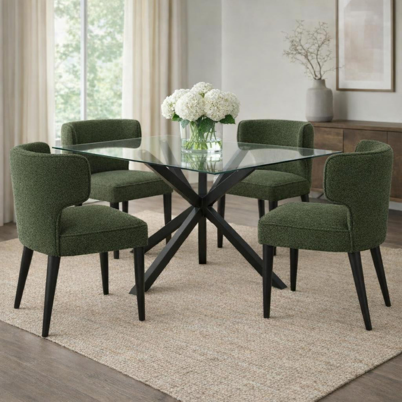 Avia Moss Green Dining Chair