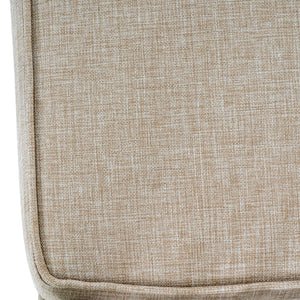 Close-up of a textured beige fabric surface