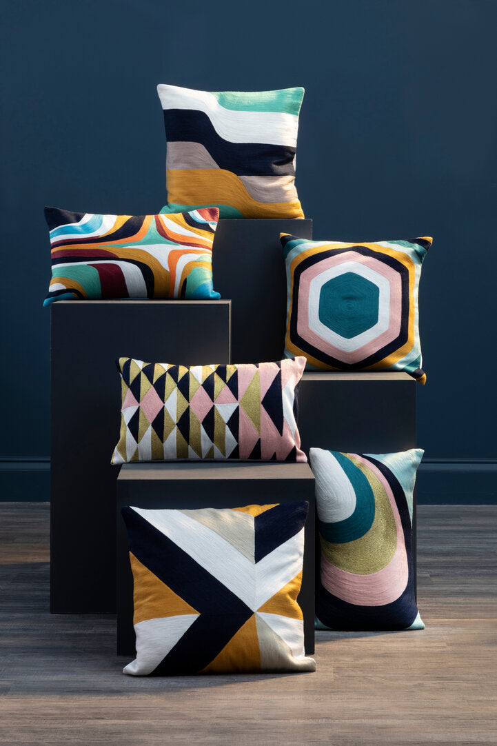 Nuvia Elora Abstract Pattern Embroidered Cushion