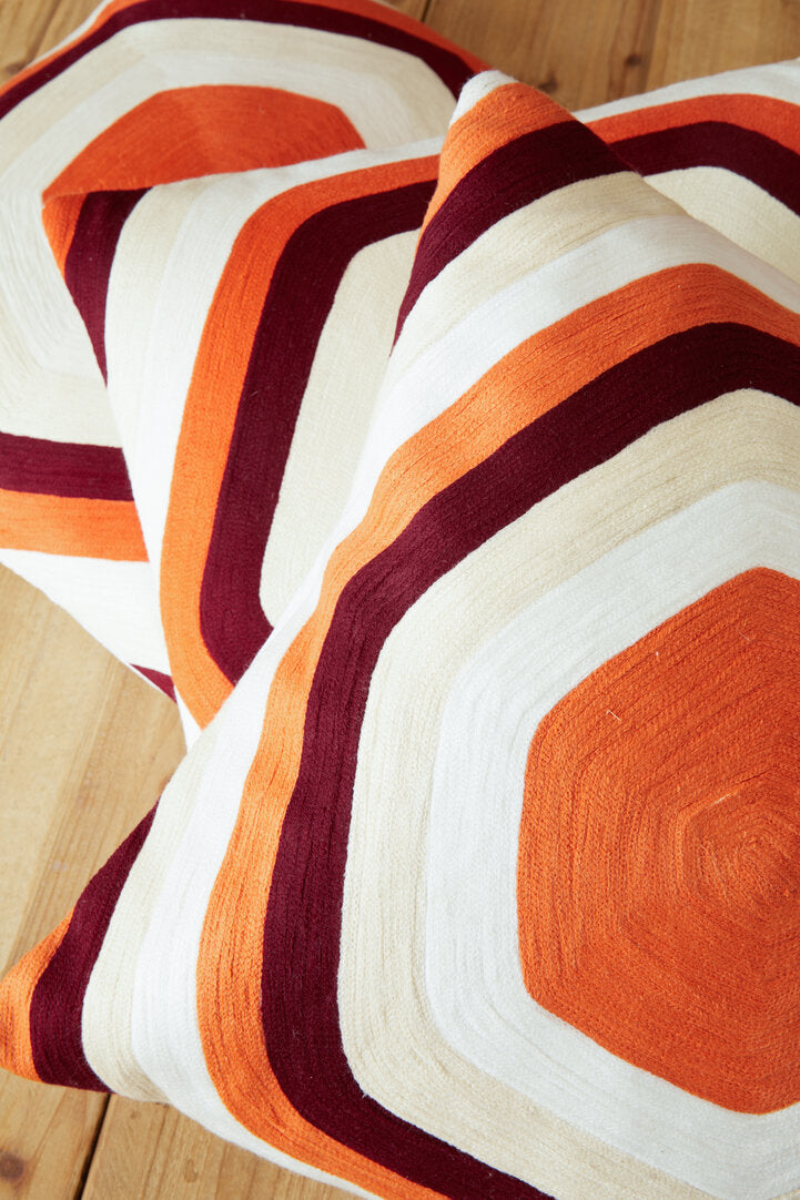 Nuvia Elora Hexagonal Multicolour Cushion