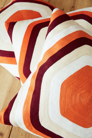 Nuvia Elora Hexagonal Multicolour Cushion