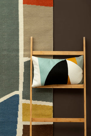 Nuvia Elora Multi Colour Rectangular Cushion