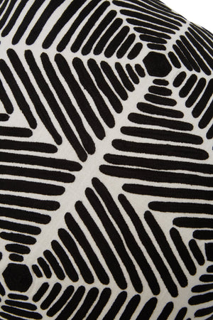 Nuvia Elora Black And White Square Embroidered Cushion