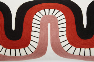 Nuvia Elora Curve Pattern Rectangular Cushion