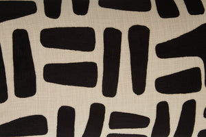 Nuvia Elora Natural And Black Rectangular Cushion