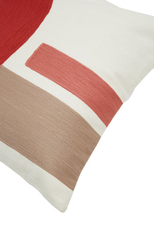 Nuvia Elora Red And White Tonal Cushion