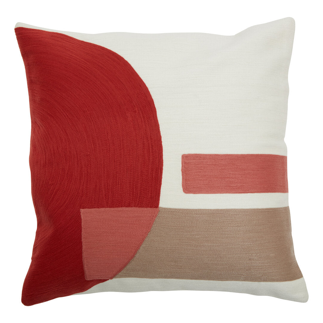 Nuvia Elora Red And White Tonal Cushion