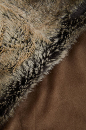 Nuvia Velura Mocha Ombre Fur Throw