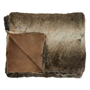 Nuvia Velura Mocha Ombre Fur Throw