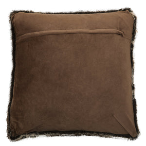 Nuvia Velura Mocha Ombre Square Fur Cushion