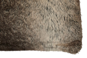 Nuvia Velura Mocha Ombre Square Fur Cushion
