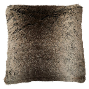 Nuvia Velura Mocha Ombre Square Fur Cushion