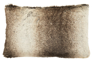 Nuvia Velura Mocha Ombre Rectangular Fur Cushion