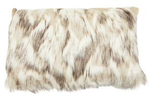 Nuvia Velura Natural Rectangular Fur Cushion