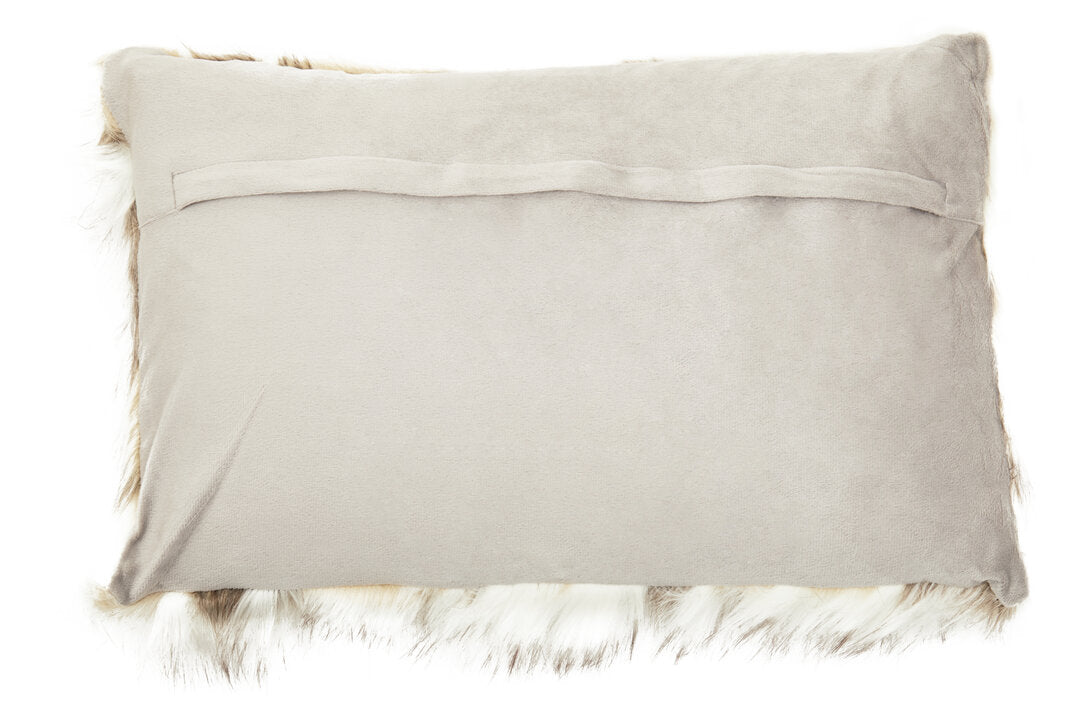 Nuvia Velura Natural Rectangular Fur Cushion