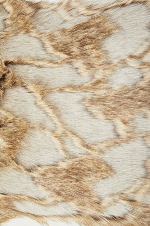Nuvia Velura Grey And Natural Square Fur Cushion