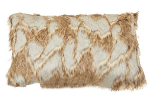 Nuvia Velura Grey And Natural Fur Cushion
