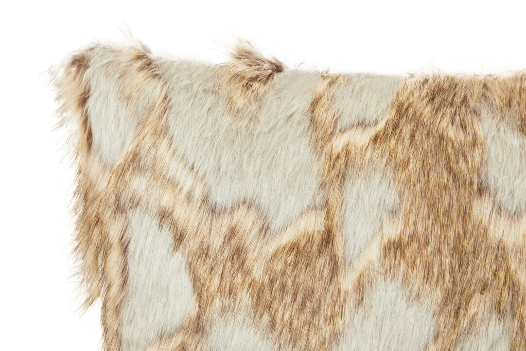 Nuvia Velura Grey And Natural Fur Cushion