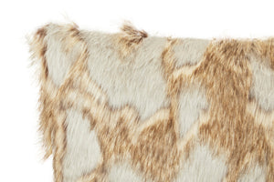 Nuvia Velura Grey And Natural Fur Cushion