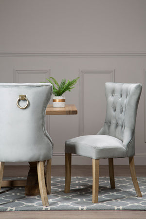 Westbury House Grey Buttoned Dining Chair