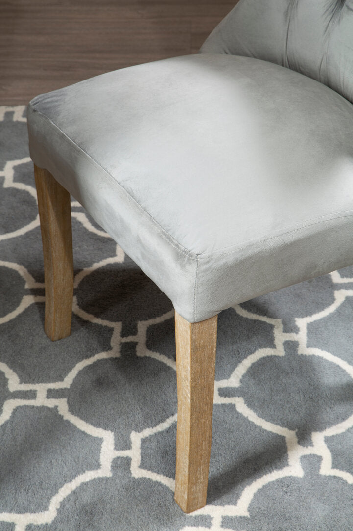 Westbury House Grey Buttoned Dining Chair