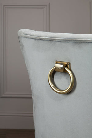 Westbury House Grey Buttoned Dining Chair