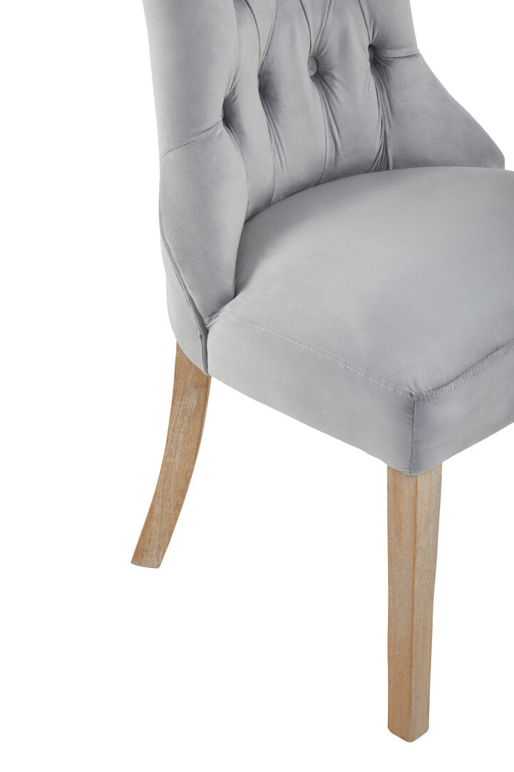 Westbury House Grey Buttoned Dining Chair