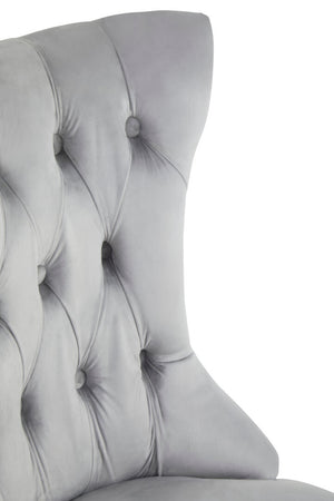 Westbury House Grey Buttoned Dining Chair