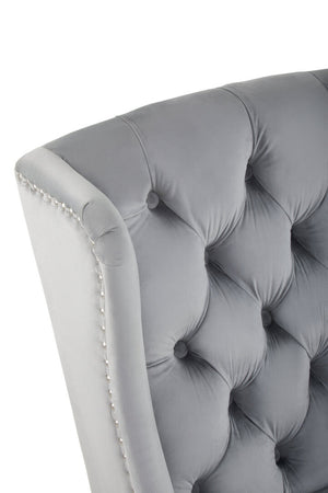 Westbury House Grey Velvet Dining Chair