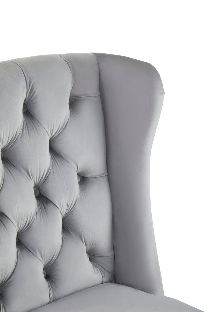 Westbury House Grey Velvet Dining Chair