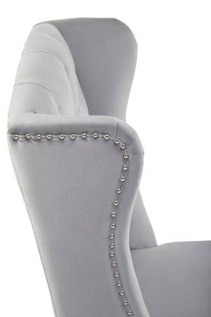 Westbury House Grey Velvet Dining Chair