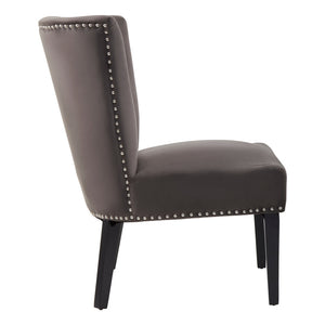 Westbury House Winged Mink Velvet Dining Chair